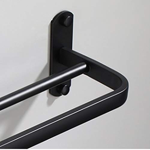 RSOCHS Bathroom Towel Bar Stainless Steel Towel Bar Matte Black Contemporary Style Wall Mount for Bath Kitchen
