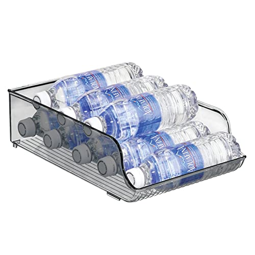 mDesign Plastic Bottle Rack - Bottle Holder - Wine Bottle Holder - Wine Bottle Storage - Water Bottles and Other Drinks - for Worktop or Kitchen