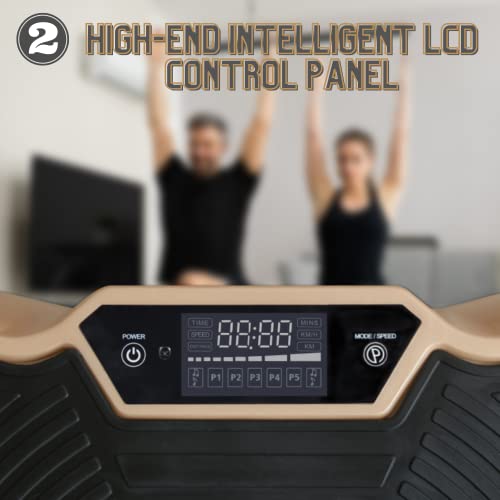 Cheery Whole Body Vibrating Platform with Balance Straps | Vibration Plate Exercise Machine | Easy Exercise Equipment at Home, Full Body Workout