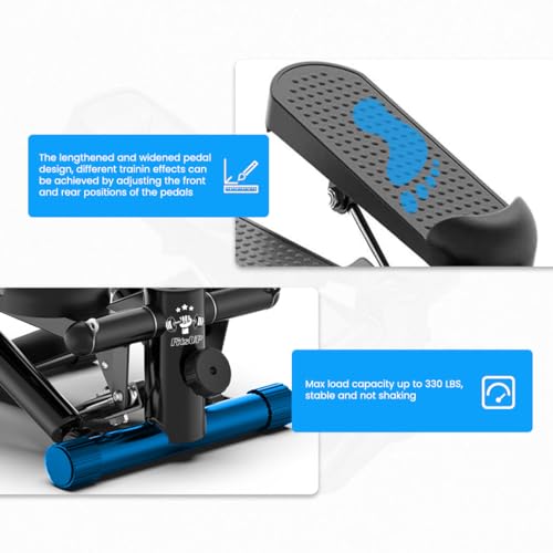 Stepper for Excercise, Stair Stepper, with Resistance Bands, Mini Stepper