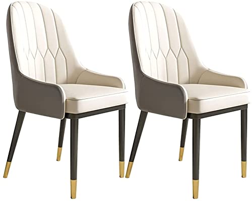 dining chair Office Reception Chairs Business Dining Chairs Set Kitchen Modern Kitchen Dining Chairs Set of 2 Water Proof PU Leather Side Chair w