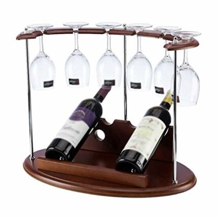 ZYZMH Wine Rack, Decoration Wine Glass Rack Wine Bottle Solid Wood European Creative Display Rack