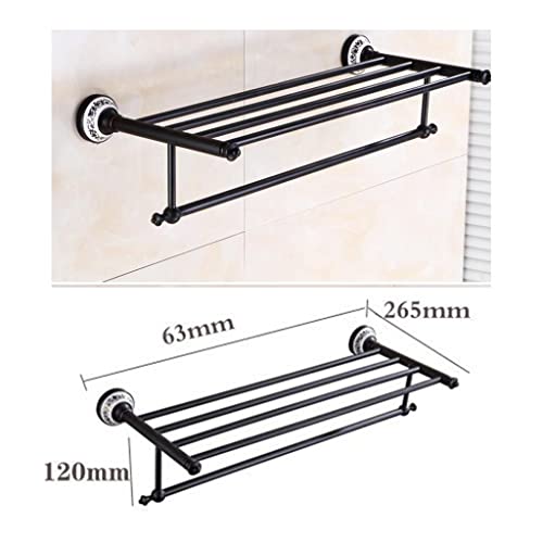 HIGOH Towel Racks,Bathroom Towel Rack Wall Mounted Towel Holder,All Copper Bath Towel Holder,Bathroom Hardware,Retro Towel Rack,Bathroom Rack