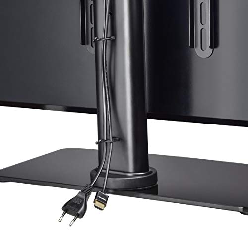 Hama TV Stand, Tiltable, Rotatable, Fully Movable (for TVs from 32-55 inches, height adjustable, base plate made of glass, TVs up to 30kg, VESA u