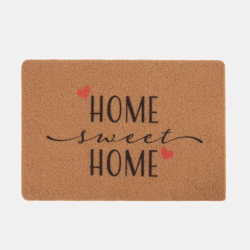 OHS Outdoor Mat Home Sweet Home, Door Mat Non Slip Durable Dirt Trapper Door Mats Indoor, Front Back Door Stylish Washable Door Mat, Coir Look 40