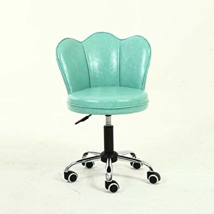 BHVXW Minimalist Makeup Chair, Green Design Swivel Chair, Dressing Stool Leather Chair