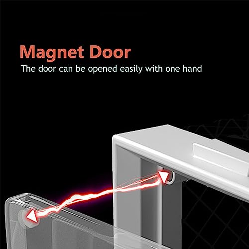 Ruucy 6pcs Shoe Storage Boxes, Clear Stackable Shoe Box with Magnetic Door, Large Plastic Shoe Organizer Containers with Lids for Women/Men (13.8