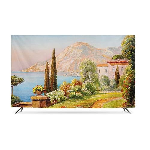 Qvo Universal Indoor TV Dust Cover Indoor Art Cloth Liquid Crystal Display Protective Case Dustproof TV Screen Protector Bedroom Living Room Deco