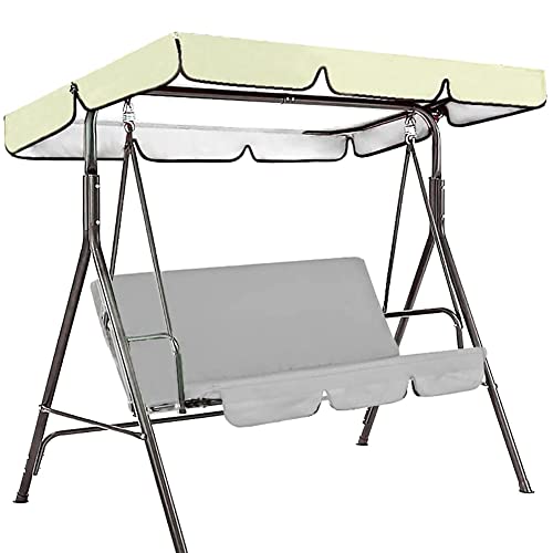 Replacement Swing Chair Canopy,Universal Outdoor UV Proof Waterproof Swing Seat Cover for 3 Seater Garden Swing