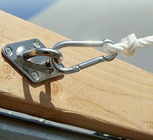 M6 Awning Attachment Set 81 PCS Sun Sail Shade Fixing Kit Canopy Tarpaulins Fixings Heavy Duty 304 Stainless Steel Hardware for Square Rectangle