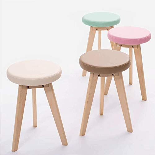 LUKEO Solid Wood Creative Shoes Changing Stool Tea Table Low Stool Sofa Stool Small Stool Shoes Wearing Stool Round (Color : 3-pack)
