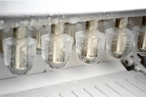 Shykey countertop ice machine Ice Maker Countertop, Bullet Clear Ice 9pcs in 7Mins, 26Lbs/Day, Portable Ice Machine for Home Party, White ice mak