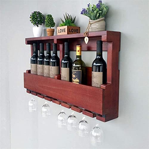 NEOCHY European Solid Wall Hanging Wine Rack, Wine Rack Rack Hanging Wall Hanging High Wine Glass Holder