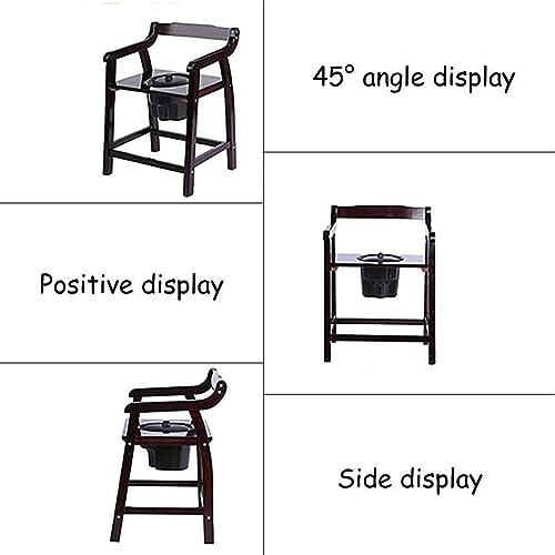 CNAOHGHN Portable Toilet Chair for Elderly Toilet Positioning Stool - Portable Lodging House 3 Height Adjustment 551lbs Bearing Capacity Chair wi