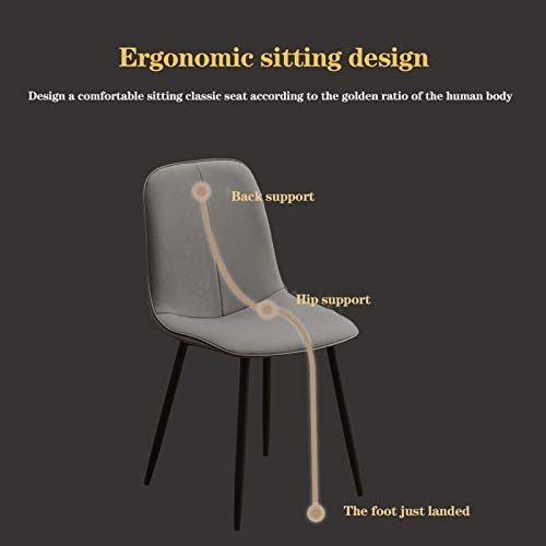 dining chair Kitchen Dining Room Furniture Chairs Faux Matte Suede Leather Dining Chairs For Living Room Terrace Office Kitchen Lounging (Color :