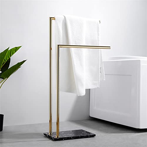 CHUNYU Freestanding Towel Racks Bathroom Accessories Natural Marble Stand on Floor Towel Rail Stand Clothes Rack