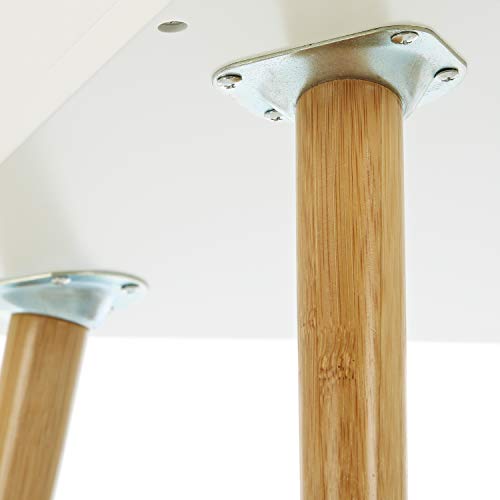 LOMOS bedside table "Odin" out of wood, in white, with two draws in a modern shade of grey