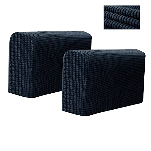 Kaket 2 PCS Sofa Armrest Covers, Chair Arm Protectors Stretch, Sofa Armchair Couch for Sofa, Armchair, Couches, Recliner (Light Grey)