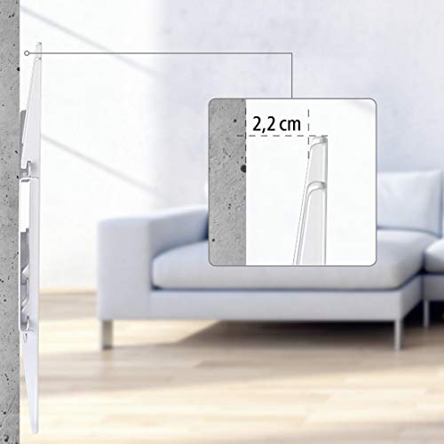 Hama 84474 TV wall bracket (for televisions from 37 to 90 inches, including Fischer dowels, VESA up to 800 x 500, wall distance only 2.5 cm, max.