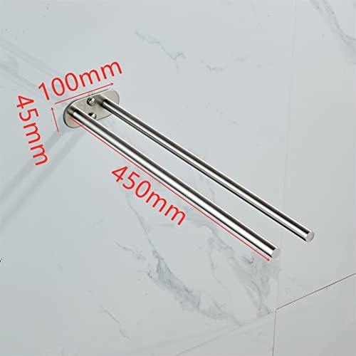 HIGOH Towel Racks,Towel Holder Towel Rail for Bathroom, Double Arm Towel Holder, Towel Bar Rail, Wall Kitchen Hanger Shelf for Towels Bathroom Ha