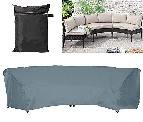 COOSOO Garden Furniture Covers Outdoor Sectional Curved Sofa Protector Covers waterproof for Half-Moon Couch Sets Sofa Furniture Cover Dustproof