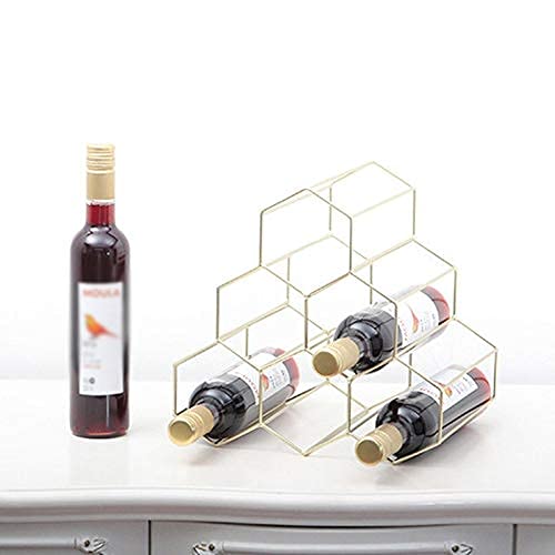 NEOCHY Creative Geometric Wine Rack Metal Simple Household Grape Wine Rack Restaurant Living Room Bar Wine Cabinet Wine Display