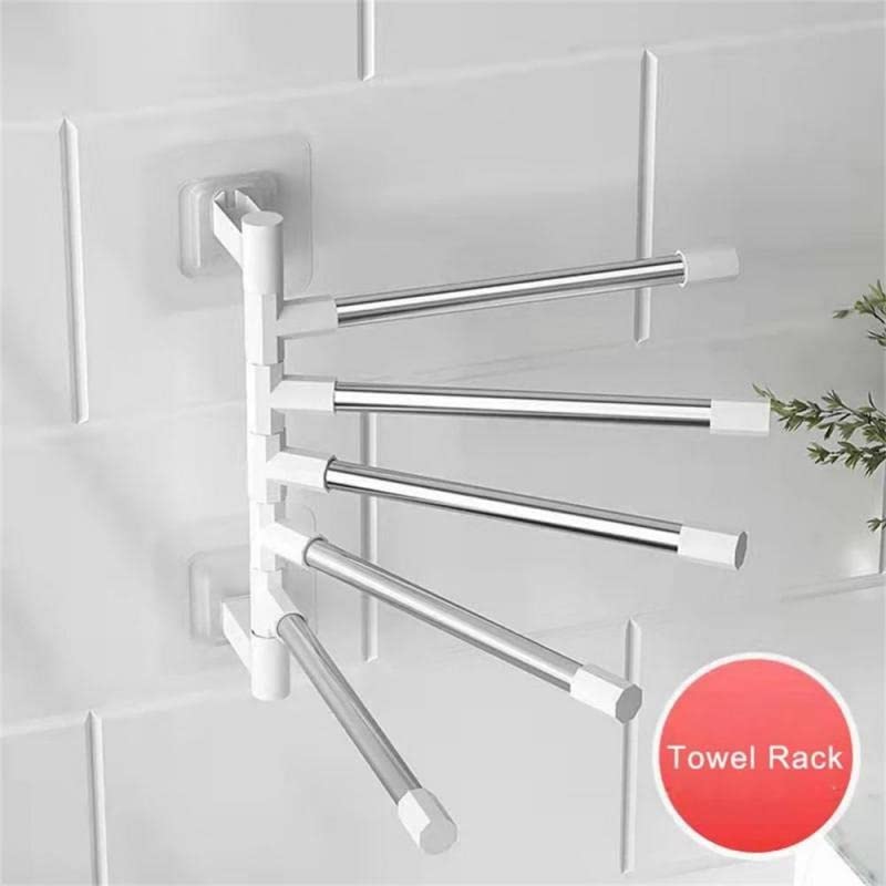 LIUZH Swivel Towel Bars Towel Rack Holder Wall Mounted Rotatable Bathroom Accessories