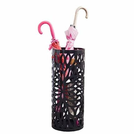 Yoiimiya Umbrella Stand Household Hotel,Hollow Umbrella Bucket,Multifunctional Umbrella Drain Stand Black