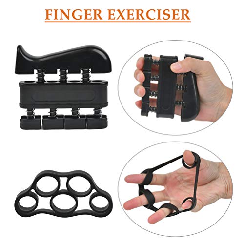 CENBEN 5 PCS Hand Grip Strengthener Set Strength Training Equipment Forearm Finger Exerciser, Finger Stretcher, Adjustable Hand Gripper, Exercise