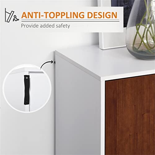 DSHGDJF Sideboard Buffet, Kitchen Storage Cabinet Console Table with Adjustable Shelves Large Countertop