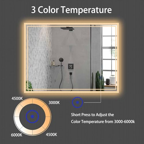 LED Bathroom Mirror 36 * 24 Inch