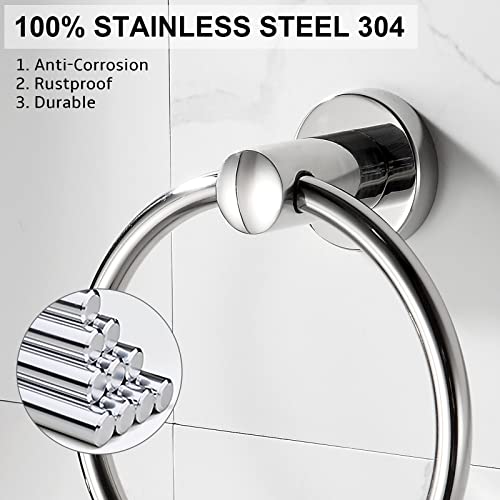 BGL Towel Ring Contemporary Style Stainless Steel 304 Chrome Bathroom Accessories (Towel Ring)