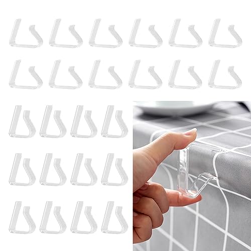 OTAIVE 24pcs Tablecloth Clips Table Cover Clamps Picnic Table Cloth Clips for Outdoor Tables Table Cloth Holders Clips for Indoor & Outdoor, Picn