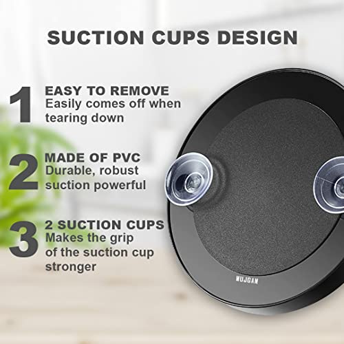 MUJGAN Magnifying Mirror and Tweezers Kit, 10X Magnifier Compact Mirrors with Suction Cups, Travel Mirror for Makeup, Eyebrow Tweezing, Blackhead