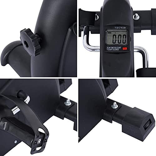 LUNEZY Exercise Bike, Indoor Training Bike Cycling with LCD Display, Arm & Leg Exercise Peddler Machine - Compact Pedal Exerciser - Fitness Equip