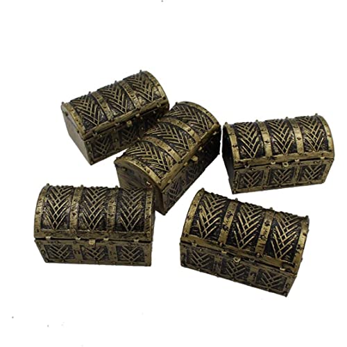 Mini Pirate Treasure Chest Treasure Chest 10 Pcs Children's Vintage Party Jewellery Storage Home Decor Pirate Treasure Chest
