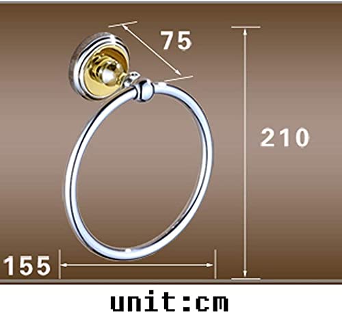 KNOXC Towel Racks,Round Copper Towel Hanging from Silver Bathroom Towel Hanging Circle Towel Rack