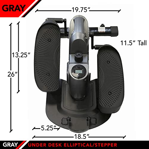 J-Fit jfit Under Desk & Stand Up Mini Elliptical/Stepper w/Adjustable Angle | The Ideal Fitness & Exercise Equipment for Home| Ideal for Men, Wom