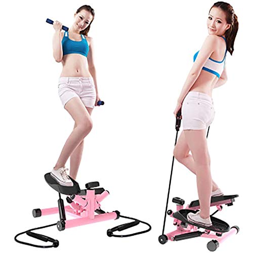 LLRYN Mini Stepper Machine, Stepper Exercise Machine with Resistance Bands and LCD Monitor Household Mini Multifunctional Exercise Equipment