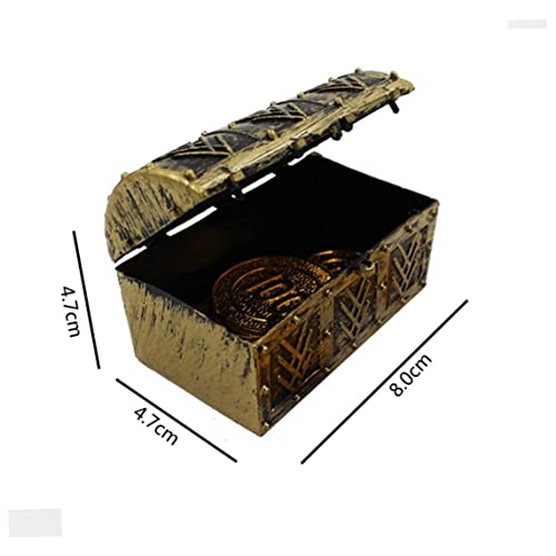 Mini Pirate Treasure Chest Treasure Chest 10 Pcs Children's Vintage Party Jewellery Storage Home Decor Pirate Treasure Chest