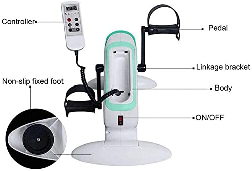 LUNEZY Motorized Electric Pedal Exerciser Fitness Exercise Bike For Hand Arm Knee Leg Rehabilitation Training Bicycle Cycling Rehab Equipment For