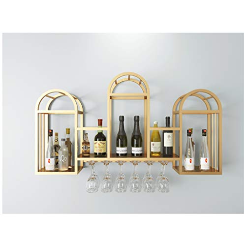 Metal Wrought Iron Wall-Mounted Wine Glass Holder Creative Living Room Display Storage Storage Champagne Glass Wine Glass Goblet Holder Bracket W