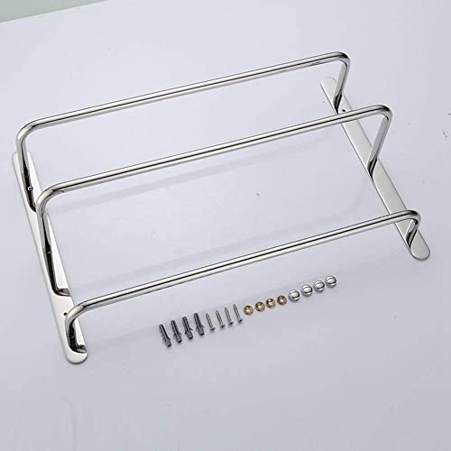 bathroom towel rack Towel Rail Chrome 304 Stainless Steel Heavy Duty Towel Bar Wall Mounted Towel Holder with 3 Rod Storage Rack for Bathroom Kit