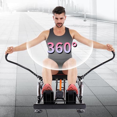 HAWEWE Rowing Machine For Home Use Hydraulic Rower Resistance Adjustable Rower Machine With LCD Monitor Home Gym Up To 264lbs Weight Capacity