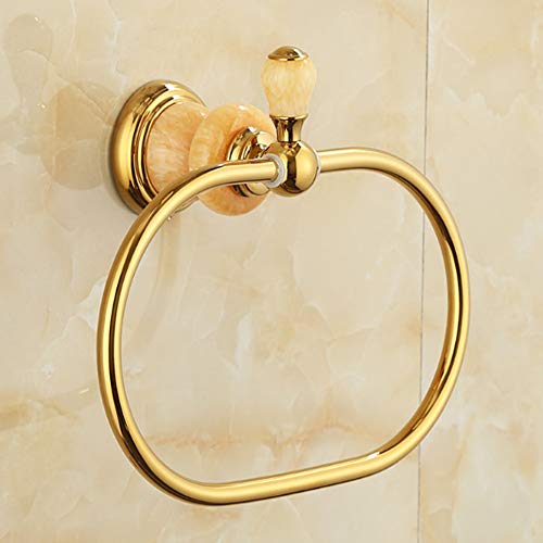 JJCZJ Oval Towel Ring Antique Brass Hanger Hand Towel Holder for Bathroom Kitchen Accessories Wall Mounted