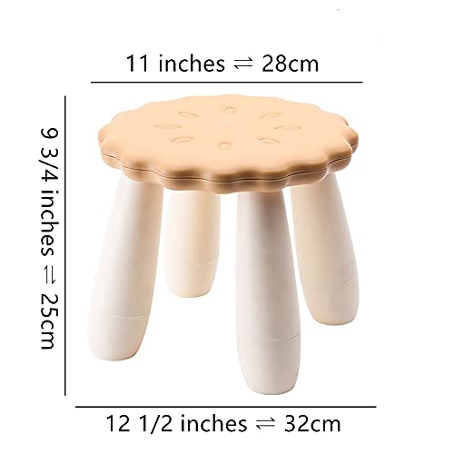 LANZON Toddler Stool | Cookie Stool Biscuit Shape Seat | Kindergarten Study Stool Kids' Chair | Waterproof Shower Stool (Cookie)