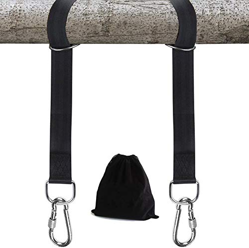 The Upgrade Welded Tree Swing Hanging Kit Holds 2100lbs, Easy & Fast Swing Hanger Installation to Tree- 2 Strap & Snap Carabiner Hook, Perfect fo