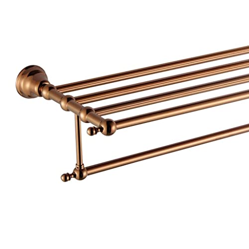 HIGOH Towel Racks,Bathroom Towel Rack Wall Mounted Towel Holder,Simple European and Towel Rack,High-End Retro Bathroom Thickened Towel Holder