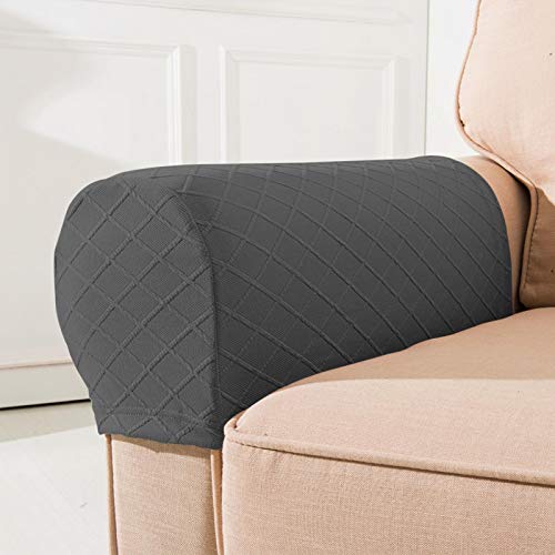 MVPACKEEY Armrest Cover Spandex Stretch Fabric Armchair Couch Arm Rest Cover Set of 2, Anti-Slip Furniture Protector Armchair Slipcovers for Recl