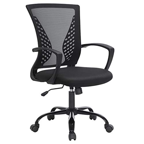 SONGMICS Office Chair, Mesh Chair, Swivel, Height Adjustable, Tilt Function, Breathable Mesh Seat and Backrest, for Study Office Studio, Max Load